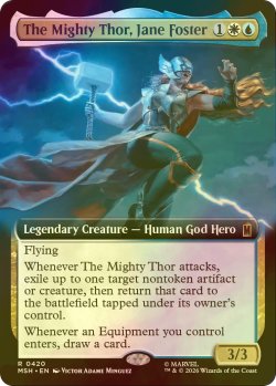画像1: [FOIL] マイティ・ソー、ジェーン・フォスター/The Mighty Thor, Jane Foster (拡張アート版) 【英語版】 [MSH-金R]