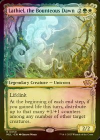 [FOIL] 寛大な夜明け、ラシエル/Lathiel, the Bounteous Dawn (海外産ブースター版) 【英語版】 [MUL-金R]