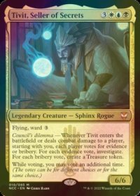 [FOIL] 秘密売り、ティヴィット/Tivit, Seller of Secrets (統率者デッキ版) 【英語版】 [NCC-金MR]