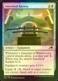 [FOIL] 祖先の刀/Ancestral Katana 【英語版】 [NEO-白C]