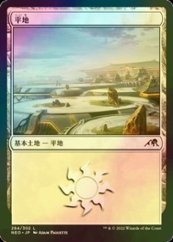 画像1: [FOIL] 平地/Plains No.284 【日本語版】 [NEO-土地C]