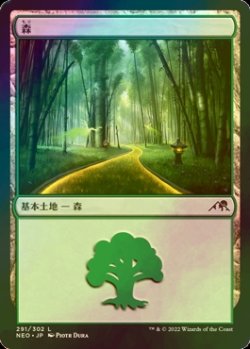 画像1: [FOIL] 森/Forest No.291 【日本語版】 [NEO-土地C]