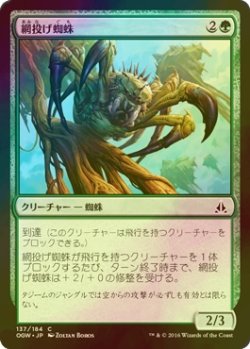 画像1: [FOIL] 網投げ蜘蛛/Netcaster Spider 【日本語版】 [OGW-緑C]