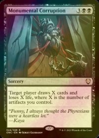 [FOIL] 碑の堕落/Monumental Corruption 【英語版】 [ONC-黒R]