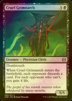 画像1: [FOIL] 残虐の陰皇/Cruel Grimnarch 【英語版】 [ONE-黒C]
