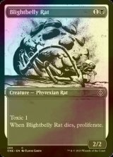 [FOIL] 腐り腹のネズミ/Blightbelly Rat No.289 (全面アート版) 【英語版】 [ONE-黒C]
