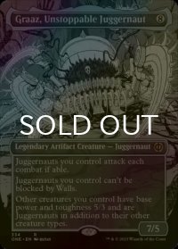 [FOIL] 止められぬ巨大戦車、グラーツ/Graaz, Unstoppable Juggernaut No.334 (全面アート・海外産ブースター版) 【英語版】 [ONE-灰R]