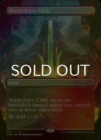[FOIL] 黒割れの崖/Blackcleave Cliffs (全面アート・海外産ブースター版) 【英語版】 [ONE-土地R]