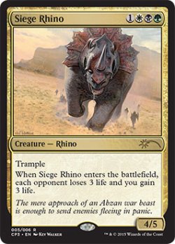 画像1: [FOIL] 包囲サイ/Siege Rhino 【英語版】 [CP3-金R]