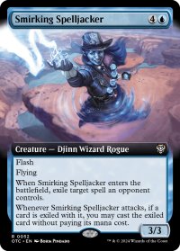 嘲笑う呪文乗っ取り/Smirking Spelljacker (拡張アート版) 【英語版】 [OTC-青R]