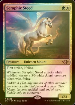 画像1: [FOIL] 熾天使の馬/Seraphic Steed 【英語版】 [OTJ-金R]