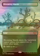 [FOIL] 花盛りの湿地/Blooming Marsh (全面アート版) 【英語版】 [OTJ-土地R]