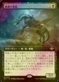 [FOIL] 腐食の荒馬/Caustic Bronco (拡張アート版) 【日本語版】 [OTJ-黒R]