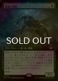 [FOIL] 腐食の荒馬/Caustic Bronco (拡張アート版) 【日本語版】 [OTJ-黒R]