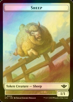 画像1: [FOIL] 羊/SHEEP 【英語版】 [OTJ-トークン]