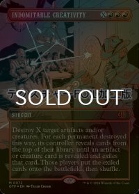 [FOIL] 不屈の独創力/Indomitable Creativity (全面アート版・テクスチャー仕様) 【英語版】 [OTP-赤MR]