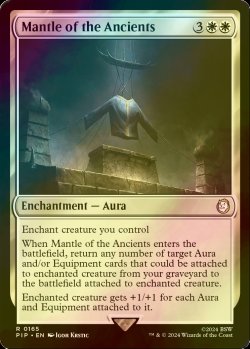 画像1: [FOIL] 古き者のまとい身/Mantle of the Ancients No.165 【英語版】 [PIP-白R]