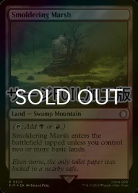[FOIL] 燻る湿地/Smoldering Marsh No.820 (サージ仕様) 【英語版】 [PIP-土地R]