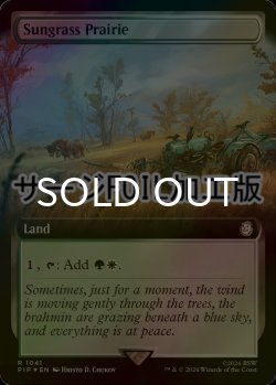画像1: [FOIL] サングラスの大草原/Sungrass Prairie No.1041 (拡張アート版・サージ仕様) 【英語版】 [PIP-土地R]