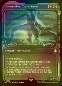 [FOIL] 金切り声のスコーチビースト/Screeching Scorchbeast No.332 (ショーケース版) 【英語版】 [PIP-黒R]