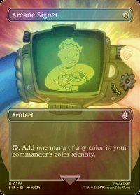 [FOIL] 秘儀の印鑑/Arcane Signet No.356 (全面アート版) 【英語版】 [PIP-灰U]
