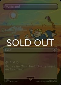 [FOIL] 不毛の大地/Wasteland No.361 (全面アート版) 【英語版】 [PIP-土地R]