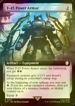 画像1: [FOIL] T-45パワーアーマー/T-45 Power Armor No.437 (拡張アート版) 【英語版】 [PIP-灰R]