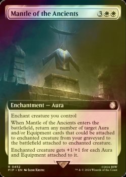 画像1: [FOIL] 古き者のまとい身/Mantle of the Ancients No.452 (拡張アート版) 【英語版】 [PIP-白R]