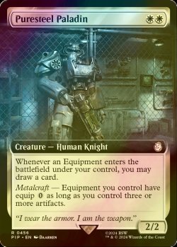 画像1: [FOIL] 純鋼の聖騎士/Puresteel Paladin No.456 (拡張アート版) 【英語版】 [PIP-白R]