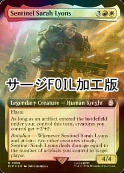 画像1: [FOIL] センチネル、サラ・リオンズ/Sentinel Sarah Lyons No.956 (拡張アート版・サージ仕様) 【英語版】 [PIP-金R]