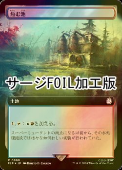 画像1: [FOIL] 蝕む池/Ferrous Lake No.968 (拡張アート版・サージ仕様) 【日本語版】 [PIP-土地R]