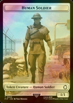 画像1: [FOIL] 人間・兵士/HUMAN SOLDIER 【英語版】 [PIP-トークン]