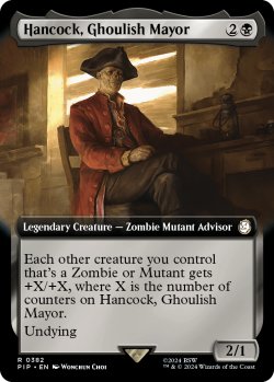 画像1: グールの市長、ハンコック/Hancock, Ghoulish Mayor (拡張アート版) 【英語版】 [PIP-黒R]