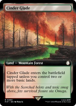 画像1: 燃えがらの林間地/Cinder Glade (拡張アート版) 【英語版】 [PIP-土地R]