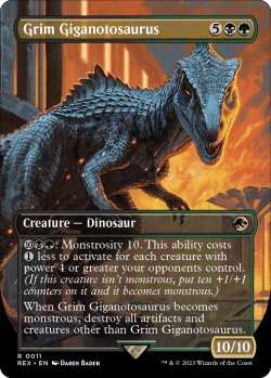 画像1: 残忍なギガノトサウルス/Grim Giganotosaurus (全面アート版) 【英語版】 [REX-金R]