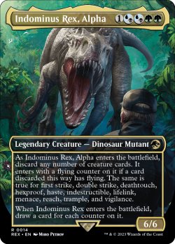 画像1: 君臨するもの、インドミナス・レックス/Indominus Rex, Alpha (全面アート版) 【英語版】 [REX-金R]