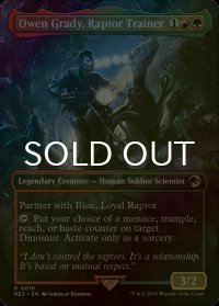 [FOIL] ラプトルの調教師、オーウェン・グレイディ/Owen Grady, Raptor Trainer (全面アート版) 【英語版】 [REX-金R]