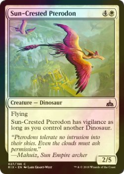 画像1: [FOIL] 太陽冠のプテロドン/Sun-Crested Pterodon 【英語版】 [RIX-白C]