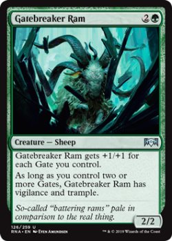 画像1: 門破りの雄羊/Gatebreaker Ram 【英語版】 [RNA-緑U]