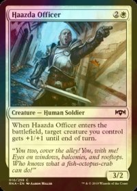 [FOIL] ハズダーの士官/Haazda Officer 【英語版】 [RNA-白C]
