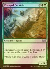 [FOIL] 激昂した角獣/Enraged Ceratok 【英語版】 [RNA-緑U]