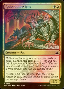 画像1: [FOIL] 粘液絡みの鼠/Gobhobbler Rats 【英語版】 [RVR-金C]