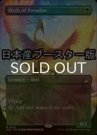 [FOIL] 極楽鳥/Birds of Paradise ● (全面アート・日本産ブースター版) 【英語版】 [RVR-緑R]