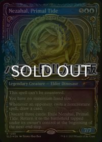 [FOIL] 原初の潮流、ネザール/Nezahal, Primal Tide (ハロー仕様) 【英語版】 [SLD-青R]