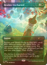 [FOIL] 未知な領域/Realms Uncharted 【英語版】 [SLD-緑R]