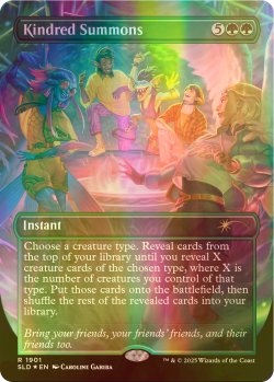 画像1: [FOIL] 同族の召喚/Kindred Summons 【英語版】 [SLD-緑R]