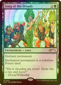 [FOIL] ドライアドの歌/Song of the Dryads 【英語版】 [SLD-緑R]