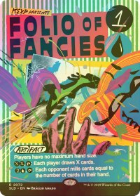 [FOIL] 空想の書物/Folio of Fancies 【英語版】 [SLD-青R]