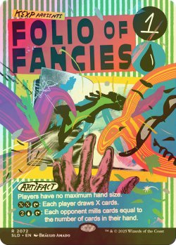 画像1: [FOIL] 空想の書物/Folio of Fancies 【英語版】 [SLD-青R]