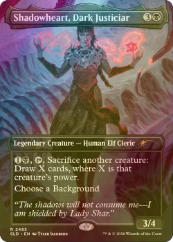 画像1: [FOIL] 闇の大司法官、シャドウハート/Shadowheart, Dark Justiciar 【英語版】 [SLD-黒R]